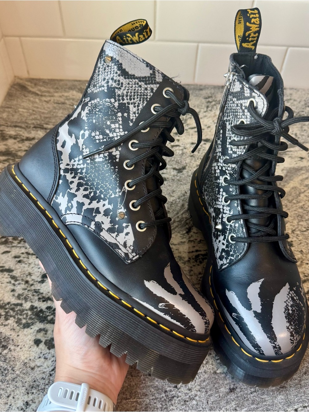 Dr. Martens Jadon Animal Clash Platform Boot W7 EU 38 EUC